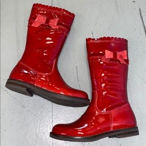 Brand new Red patent leather boots for girls